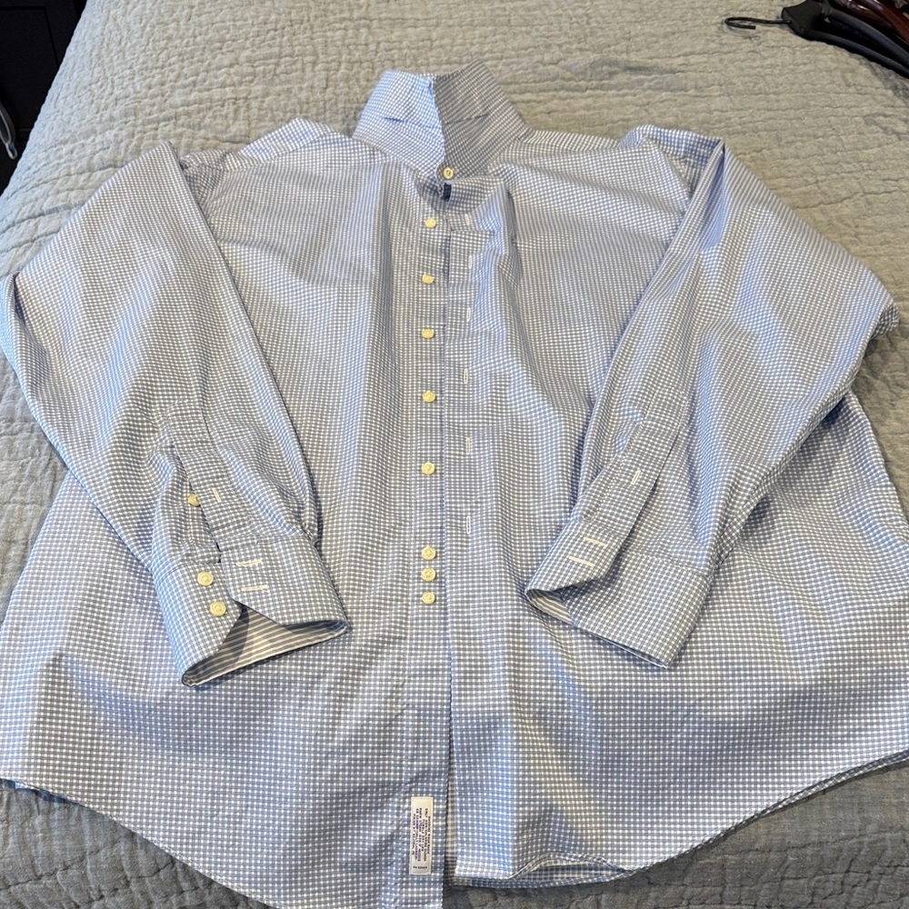 Brooks Brothers Light Blue Gingham Shirt